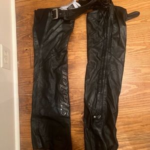 Harley Davidson leather bling chaps small